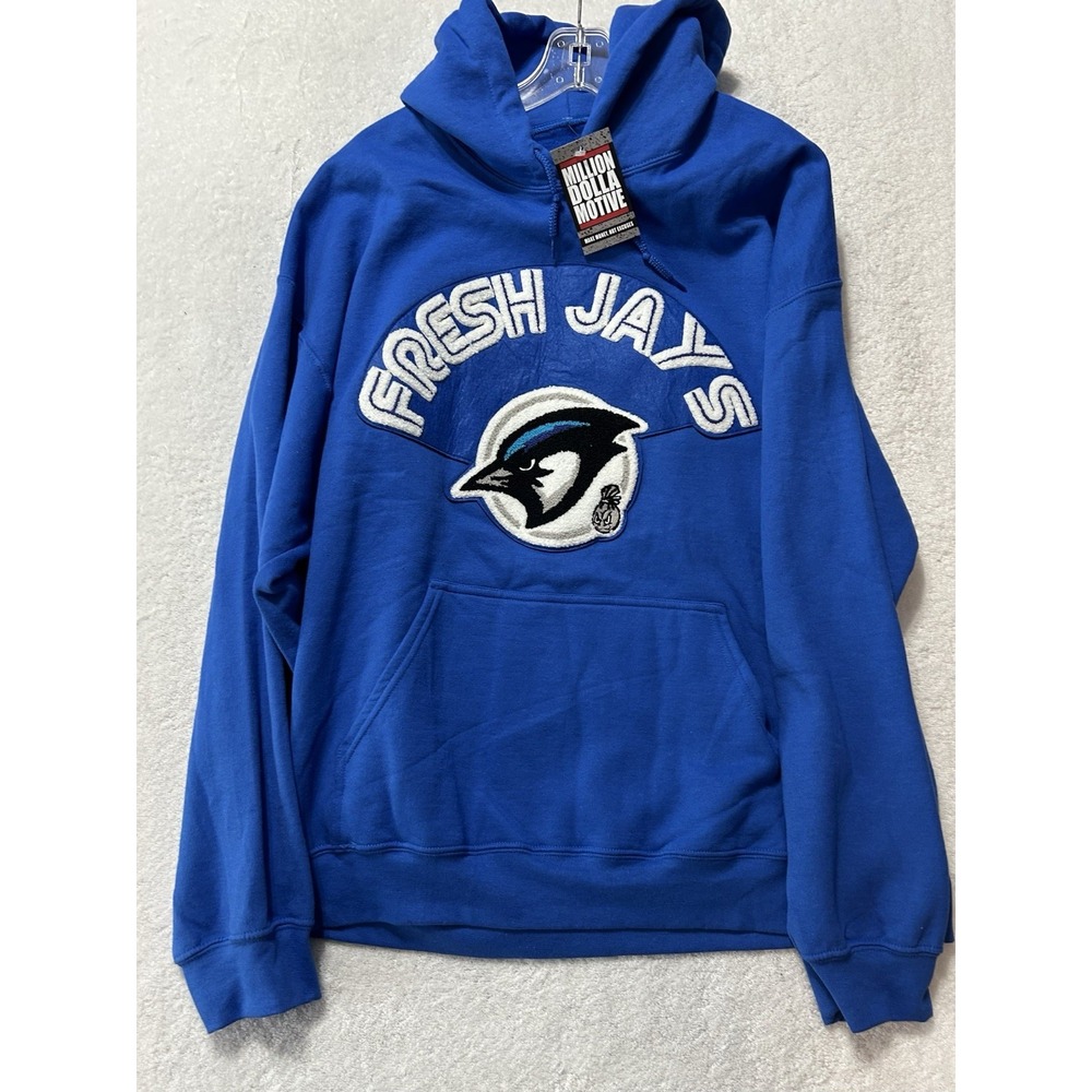 Million Dolla Motive Fresh Jays Men's XL Cotton Blue Hoodie Sweatshirt (H3)